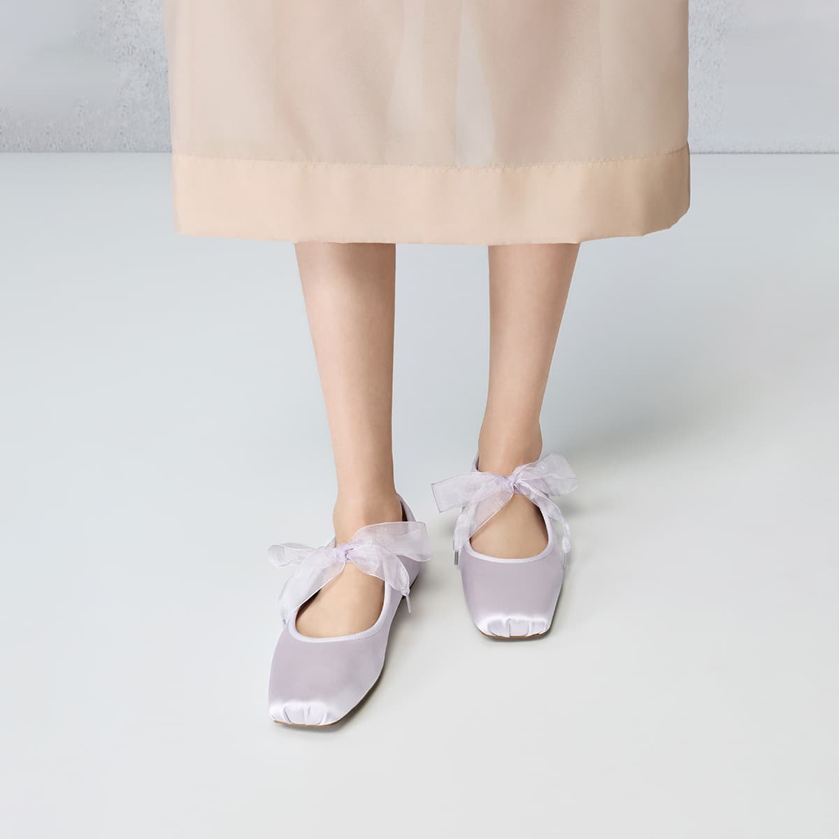 CHARLES&KEITH PU ткань Весна Бант Лента Квадратный носок Плоский Туфли Мэри Джейн 0,7 см Женский - изображение 4