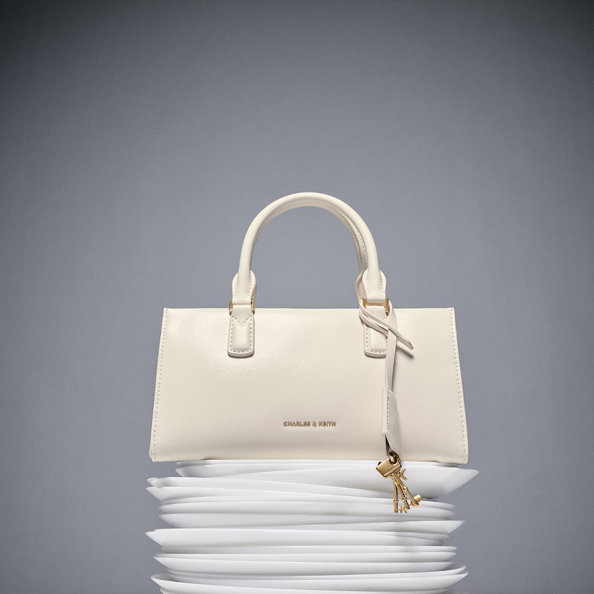 Сумка CHARLES KEITH ПУ (полиуретан) Сумки Маленькие Женские Черный Светло-розовый Светло-розовый Кремово-молочный белый Фуксия - изображение 4