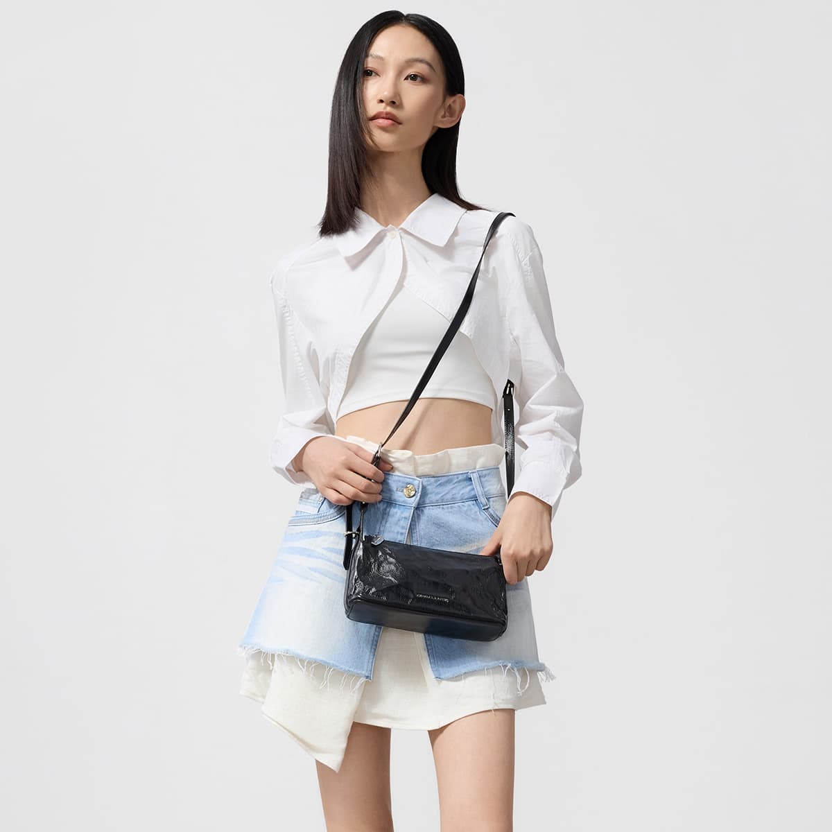 Мини-сумка CHARLESKEITH ck CreamNoirGrey - изображение 5