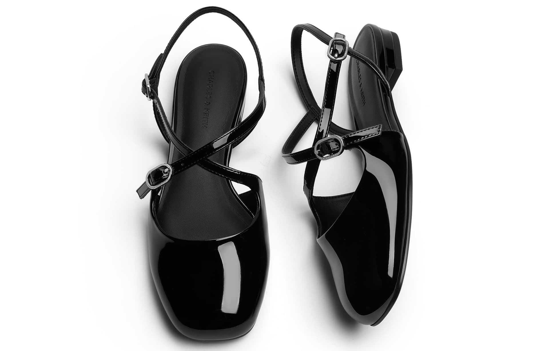 Шлёпанцы CHARLES KEITH Маленький CK PU (полиуретан) Одиночные Шнуровые Сандалии 2,2 см Женские - изображение 3