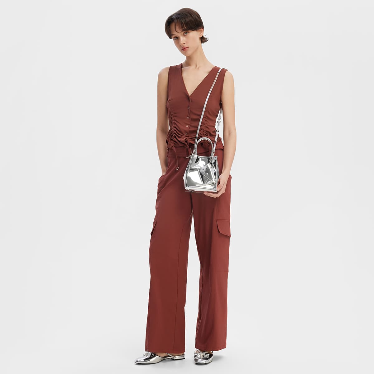 Сандалии CHARLES&KEITH Женские мюли с бантом и искусственным жемчугом, композитная подошва, высота каблука 1,6 см - изображение 5