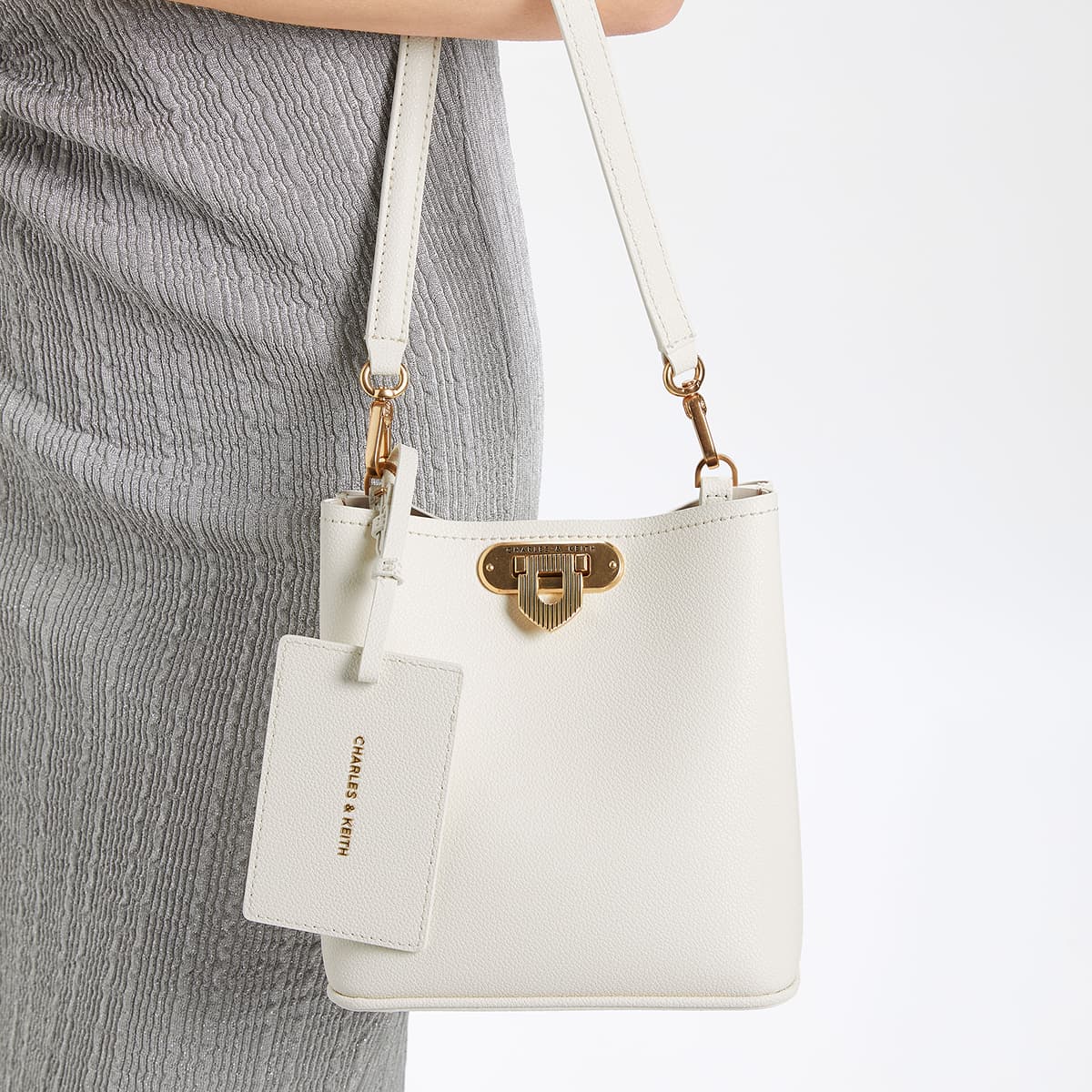 Сумка через плечо CHARLESKEITH pu BeigeBlackMultiCream - изображение 4