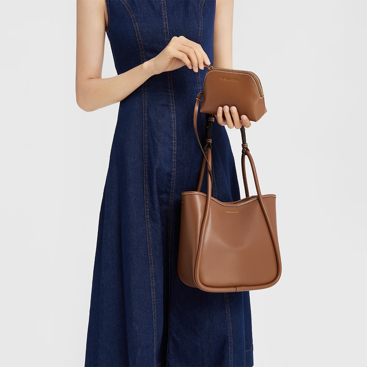 Мини-сумка CHARLES KEITH ПУ (полиуретан) Сумки через плечо Средний Женские Многоцветный - изображение 4