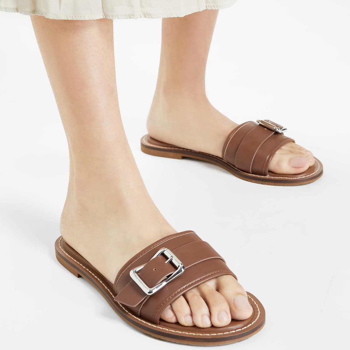 Сандалии CHARLESKEITH ck PU 1.2cm ChalkCARAMEL - изображение 4