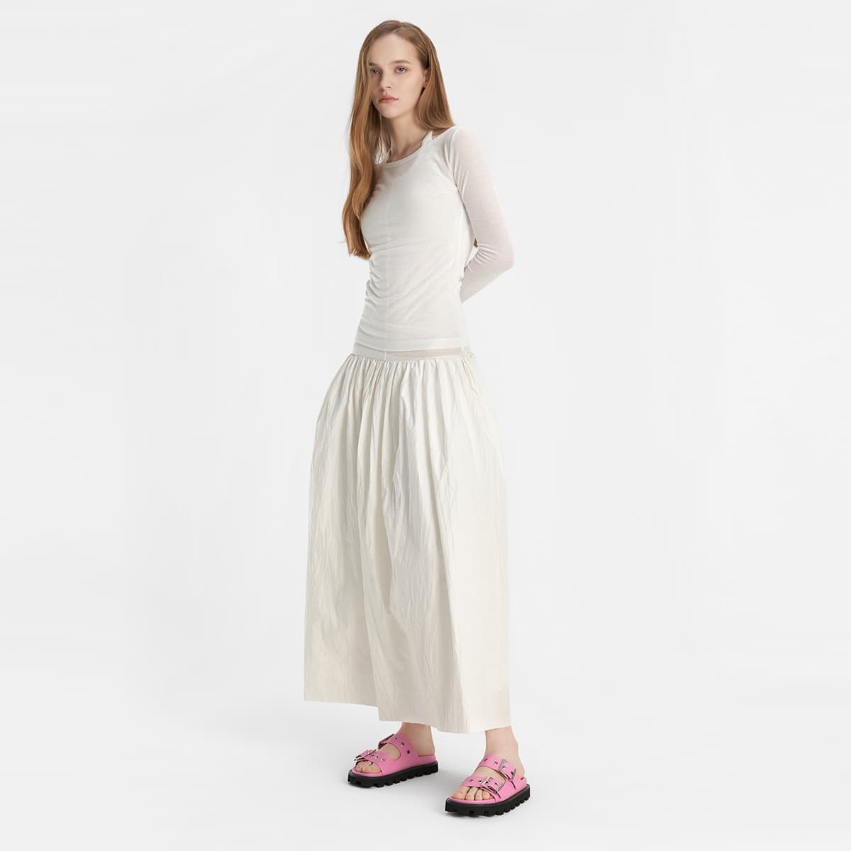Сандалии CHARLESKEITH ck PU 2.2cm BlackWhitePink - изображение 5
