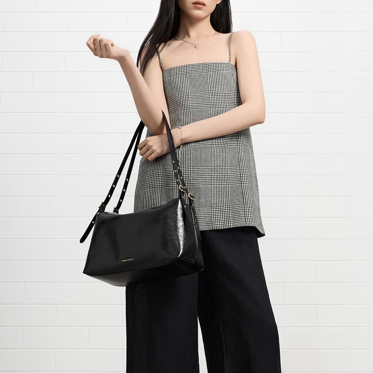 Мини-сумка CHARLES KEITH ПУ (полиуретан) Подмышечный Сумка на плечо Средний Женские Многоцветный - изображение 6