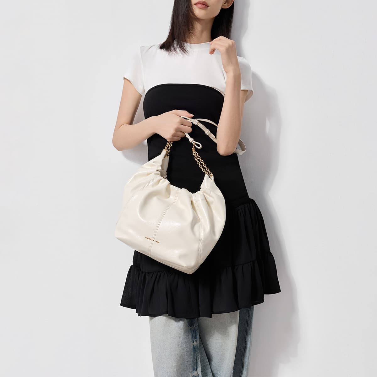 Мини-сумка CHARLES KEITH ПУ (полиуретан) Сумка на плечо Большой Женские Многоцветный - изображение 5