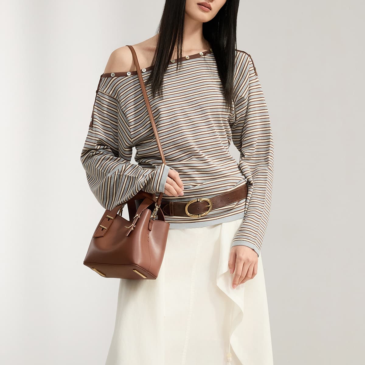 Сумка CHARLES KEITH ПУ (полиуретан) Сумки через плечо Маленький Женские Многоцветный - изображение 5