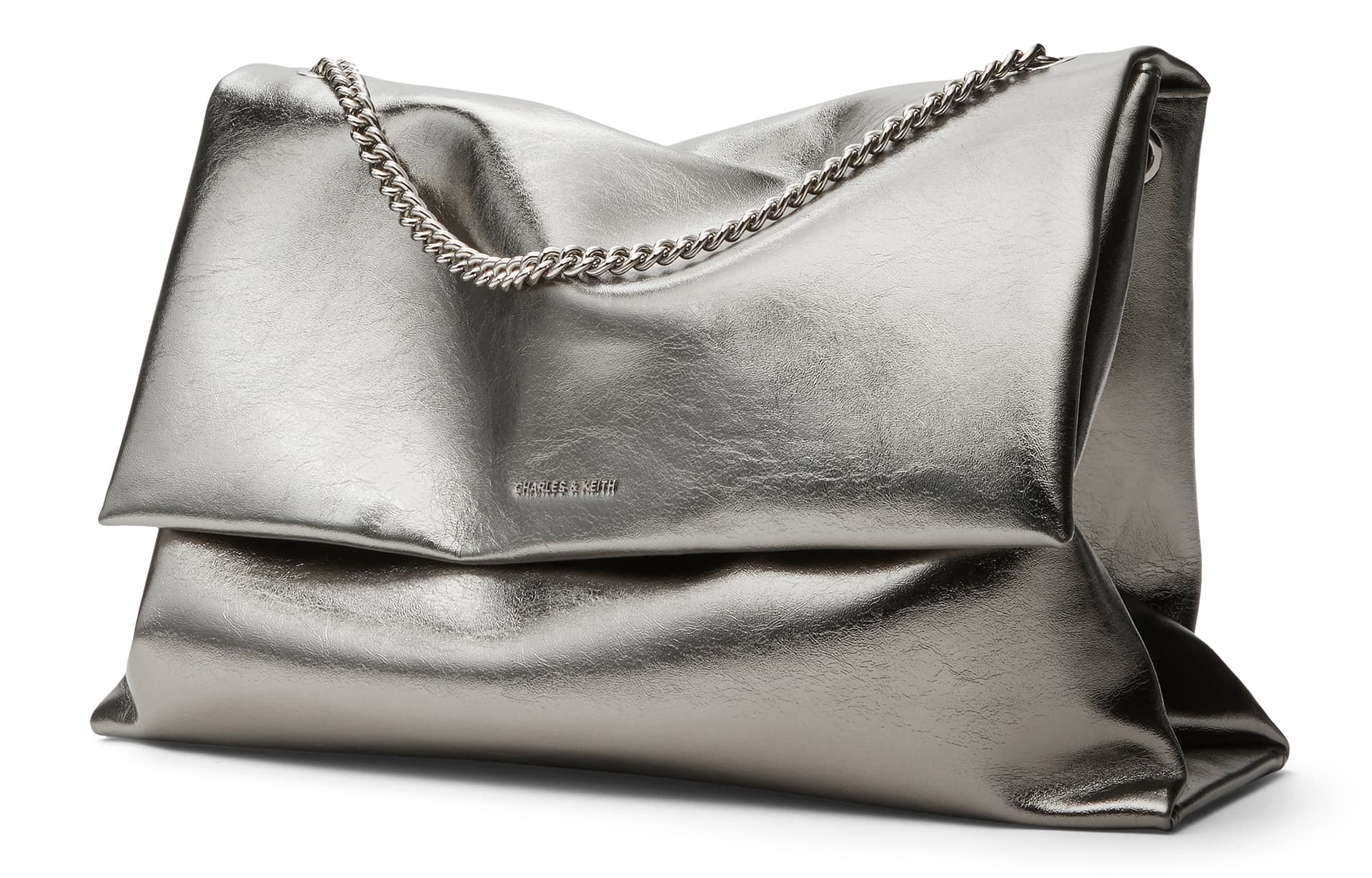 Мини-сумка CHARLES KEITH ПУ (полиуретан) Подмышечная Сумка на Плечо Большая Женская Многоцветная - изображение 4