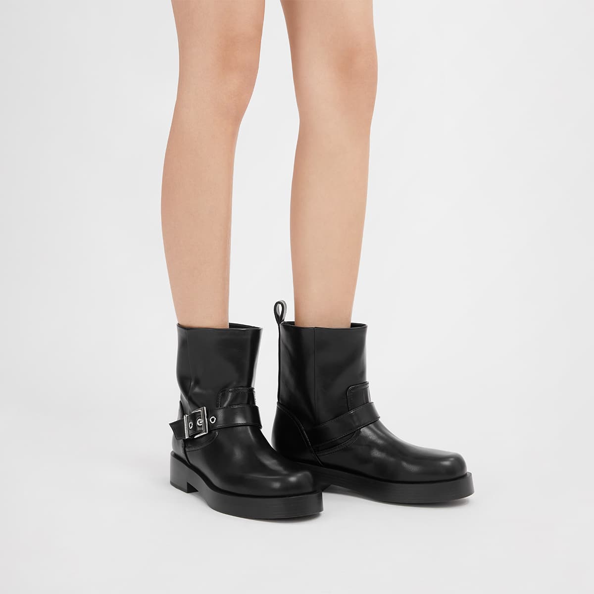 Сапоги CHARLES&KEITH PU ботильоны с металлической пряжкой и круглым носком, каблук 4 см, женские, многоцветные - изображение 10