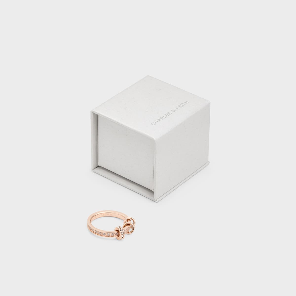 Кольцо CHARLES KEITH Кольца из нержавеющей стали Женские Серебро Розовое золото - изображение 11