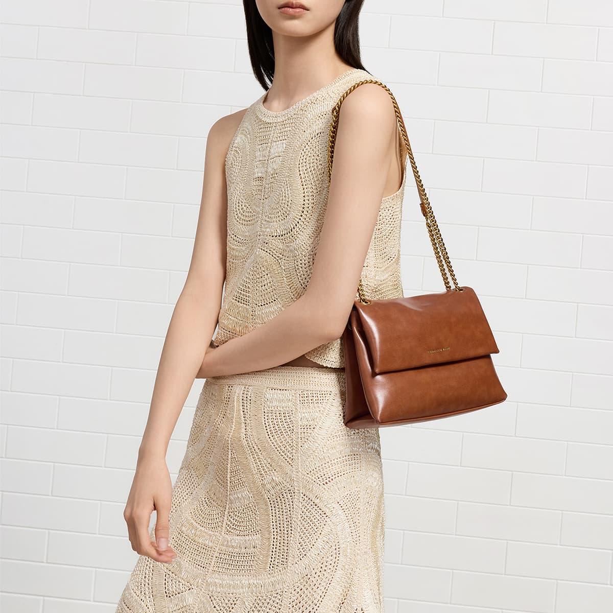 Сумка через плечо CHARLES KEITH ПУ (полиуретан) Одно плечо Подмышечный Сумка через плечо Средний Женские - изображение 7