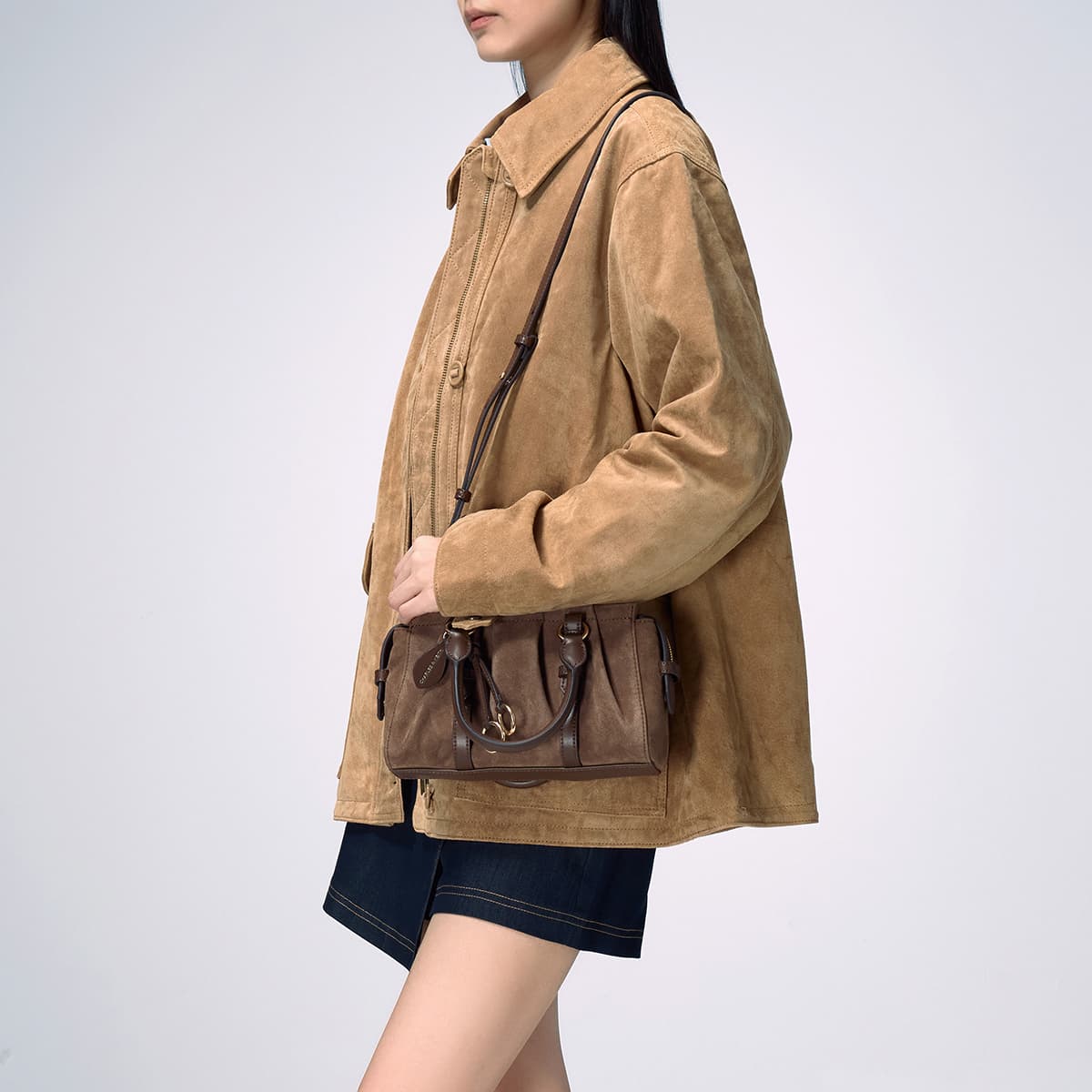 Сумка CHARLES KEITH Charles Keith Сумка из синтетической кожи маленькая женская - изображение 5