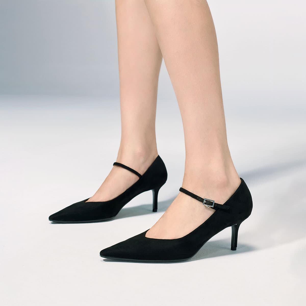 CHARLES KEITH Маленький CK Узкий каблук Туфли Мэри Джейн 6,5 см Женские - изображение 4