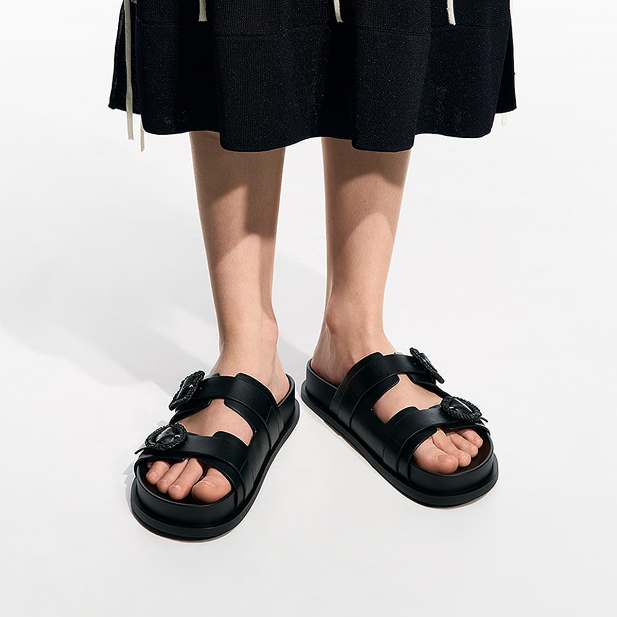 Сандалии CHARLESKEITH ck 2.2cm ChalkBlack - изображение 4