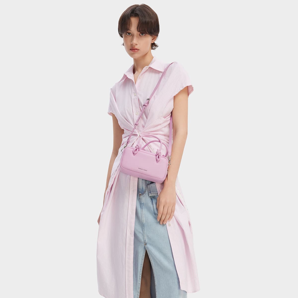 Сумка CHARLES KEITH ПУ (полиуретан) FUDGE Пакеты Сумка через плечо Сумки Маленький Женский Многоцветный - изображение 4