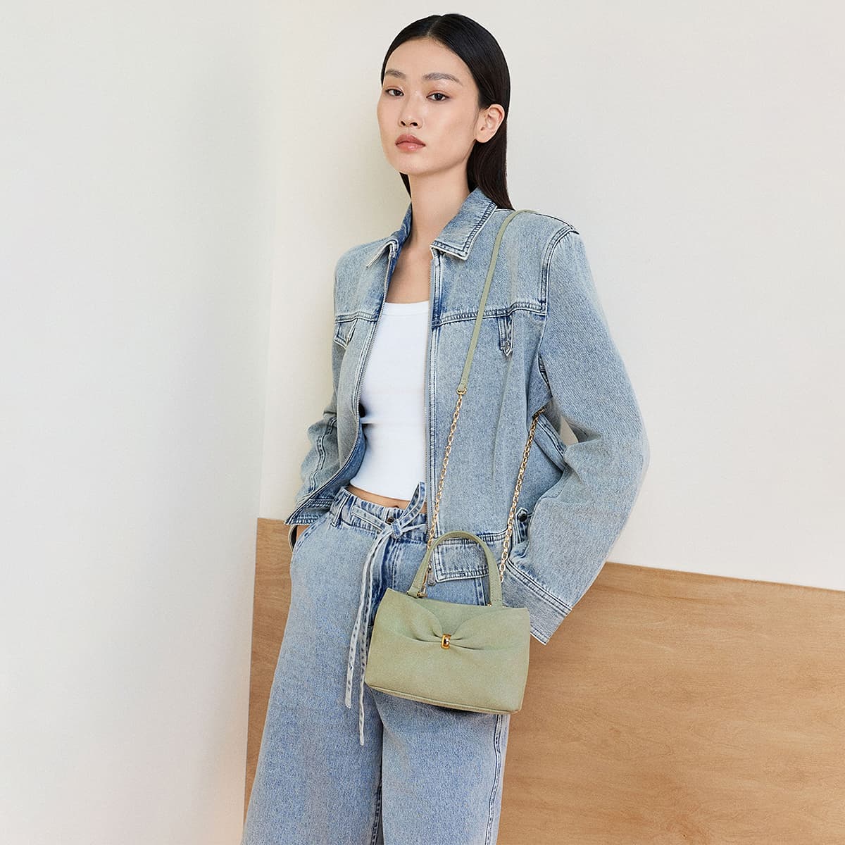Сумка CHARLES KEITH Сумки Освежающий вариант Шалфейно-зеленый Женские - изображение 4