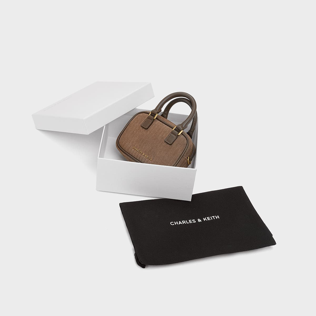 Сумка для наушников CHARLES KEITH ПУ (полиуретан) с синтетической кожей чехол для наушников мини-версия женский мокко коричневый - изображение 6