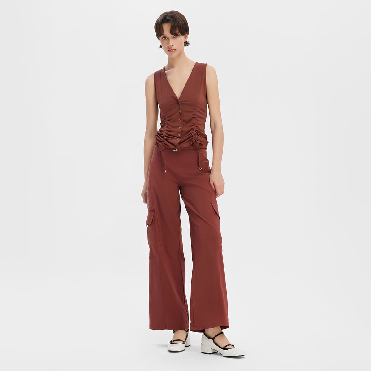 CHARLES&KEITH Туфли Мэри Джейн с круглым носком, многоцветные, на грубом каблуке 4,1 см - изображение 5