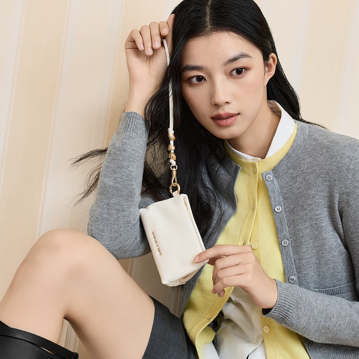 Портмоне CHARLES KEITH Монетницы Молочный белый Женские - изображение 4