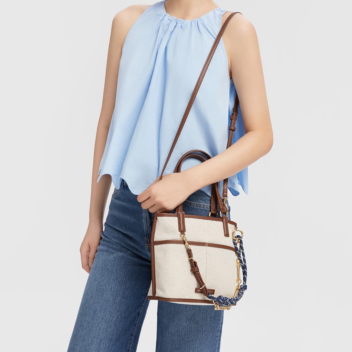 Сумка CHARLESKEITH ck Taupe Canvas - изображение 4