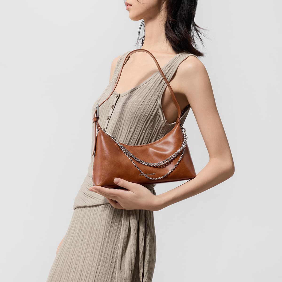 Мини-сумка CHARLES KEITH ПУ (полиуретан) Сумки через плечо Маленький Женские Многоцветный - изображение 4