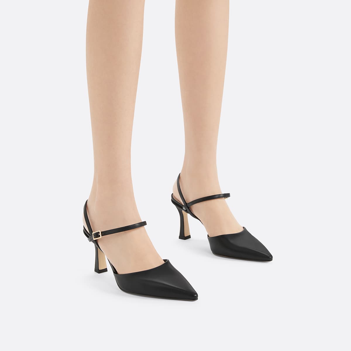 Шлёпанцы CHARLESKEITH ck PU 8cm NudeBlack - изображение 4