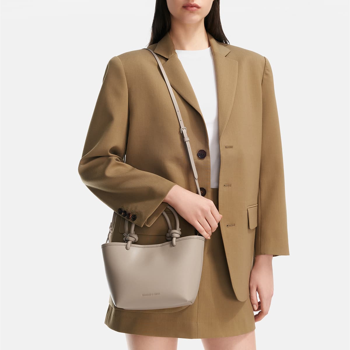 Мини-сумка CHARLESKEITH ck PU Tote Taupe - изображение 4