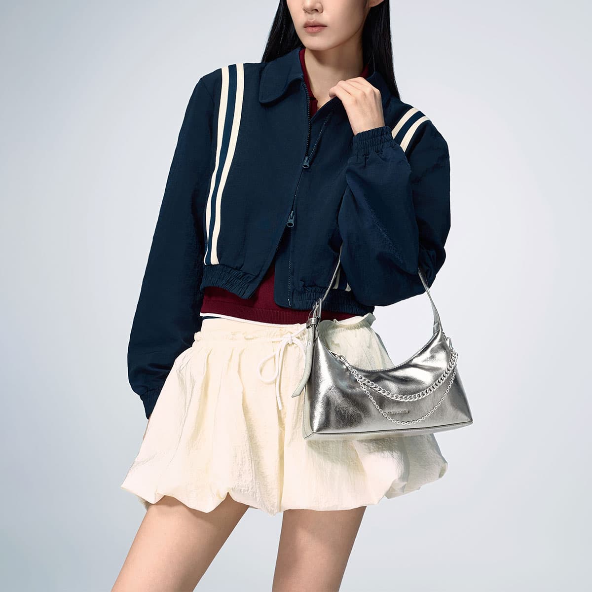 Мини-сумка CHARLES KEITH ПУ (полиуретан) Сумки через плечо Маленький Женские Многоцветный - изображение 5