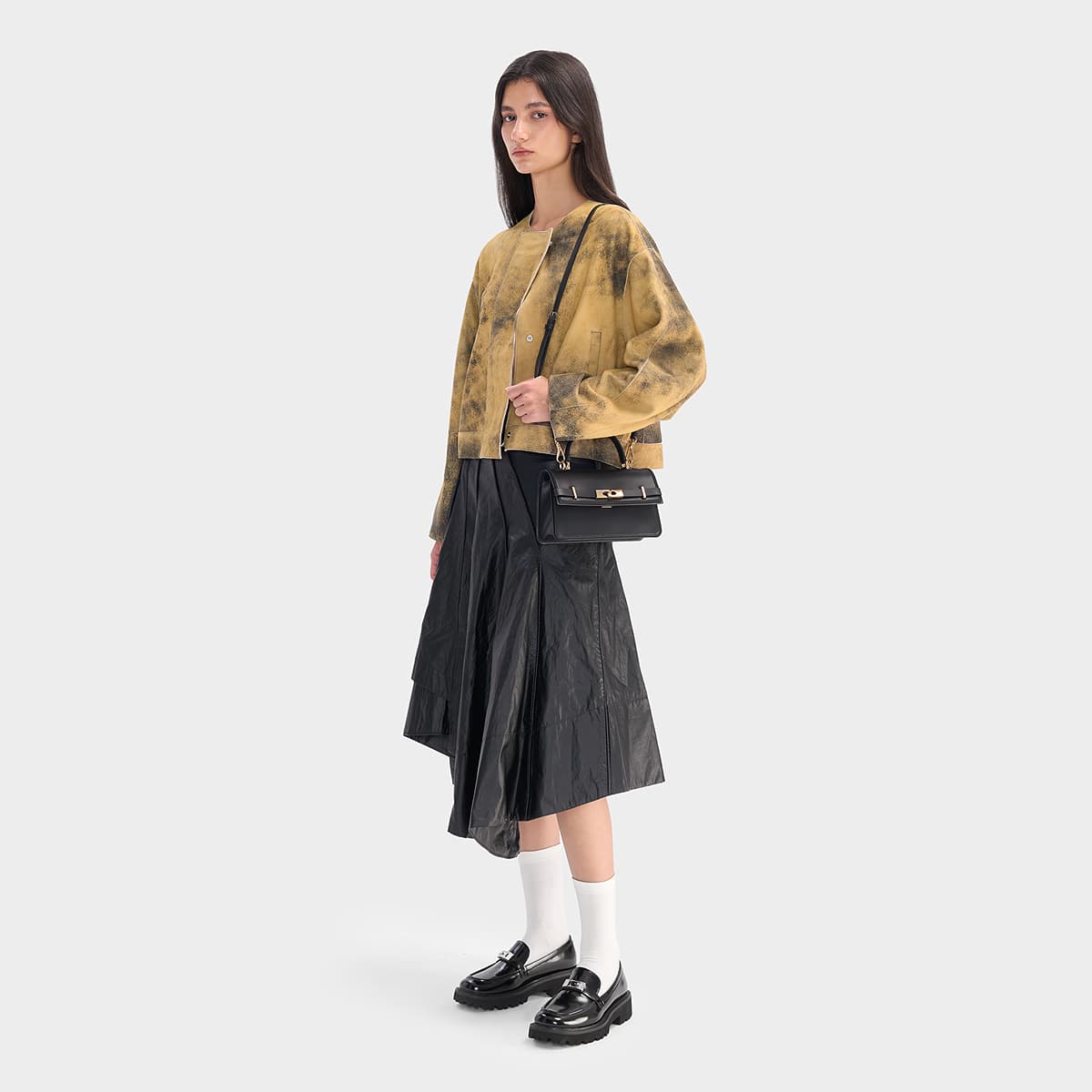 Лоферы CHARLES&KEITH PU Винтажные лоферы на платформе с металлической пряжкой 5,5 см Женские - изображение 5
