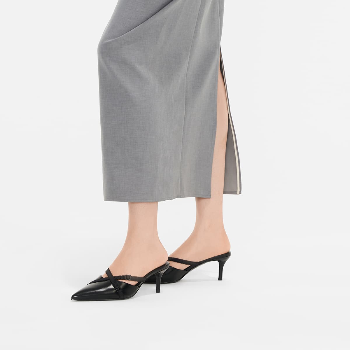 Сандалии CHARLESKEITH ck 6.3cm SilverNudeBlack - изображение 6