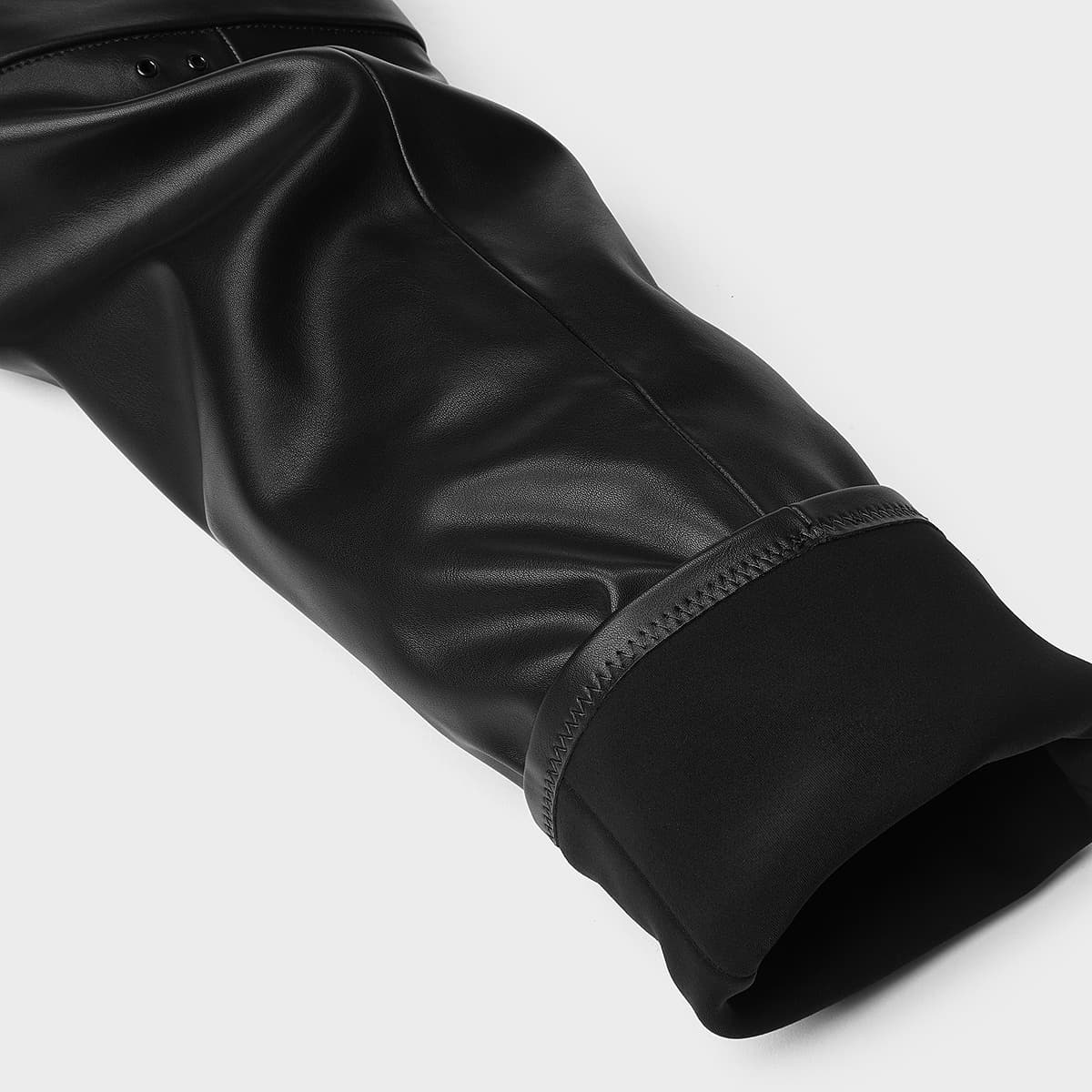 Ботинки CHARLES&KEITH PU высокие сапоги с круглым носком и грубым каблуком 4см женские Черный - изображение 5