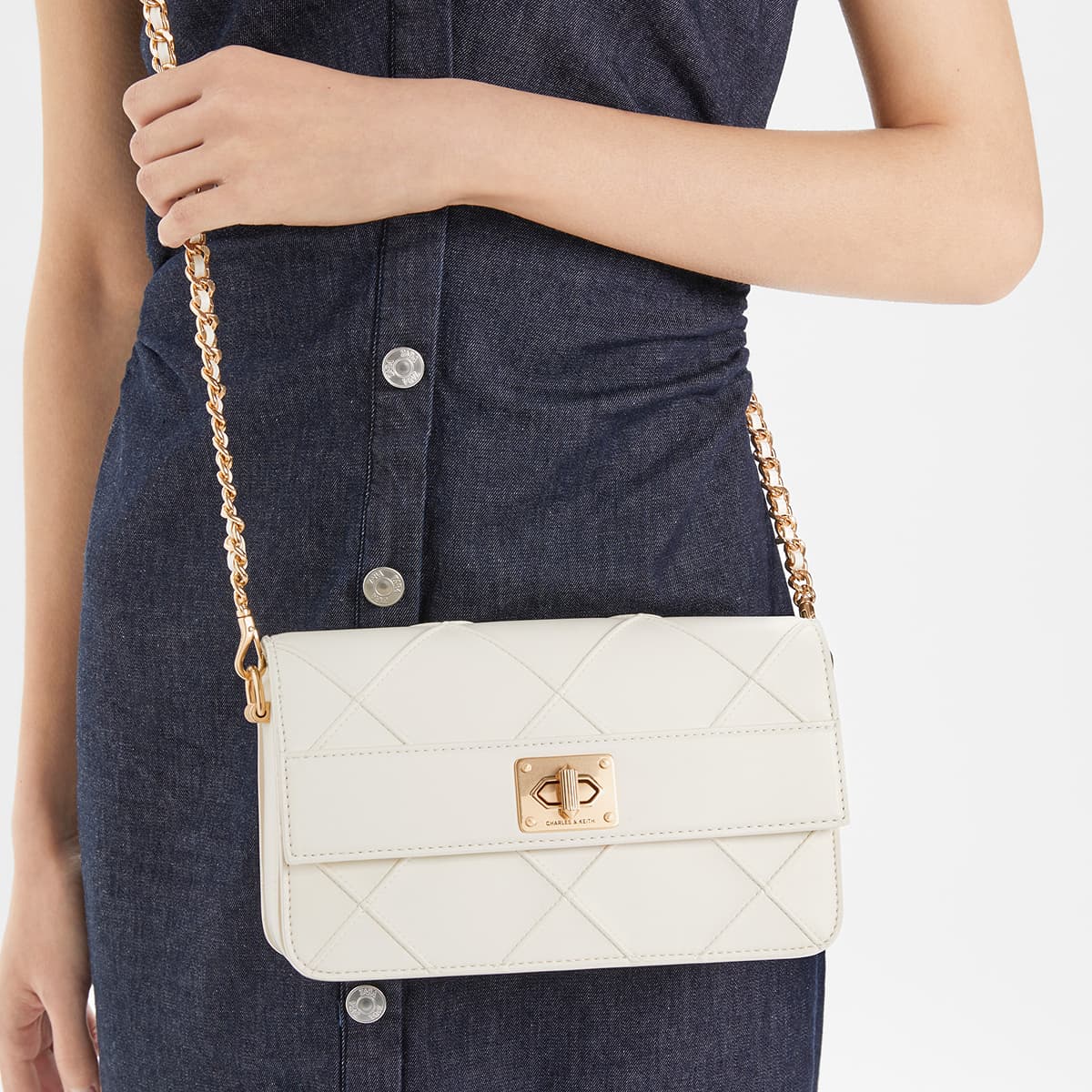 Сумка через плечо CHARLESKEITH ck PU CreamBlack - изображение 9