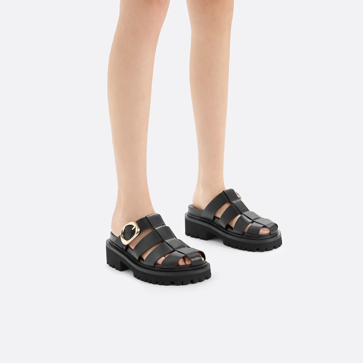 Сандалии CHARLESKEITH ck PU 7cm ChalkBlack - изображение 4