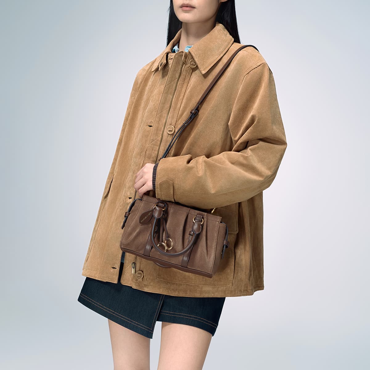 Сумка CHARLES KEITH Charles Keith Сумка из синтетической кожи маленькая женская - изображение 6