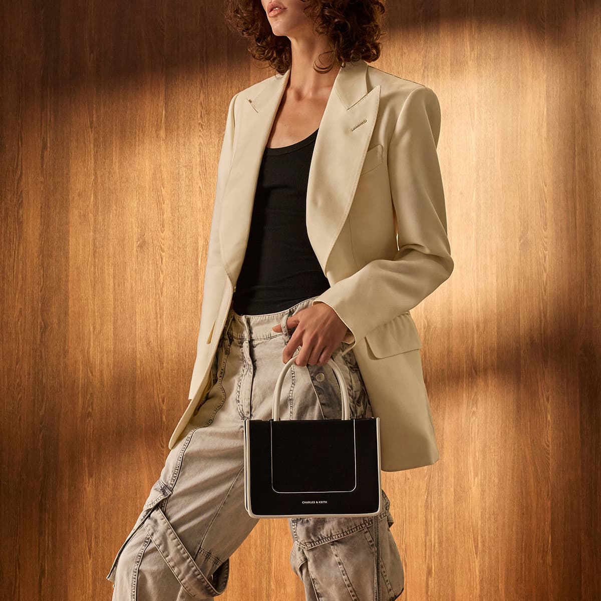 Мини-сумка CHARLESKEITH ck PU Cream - изображение 4