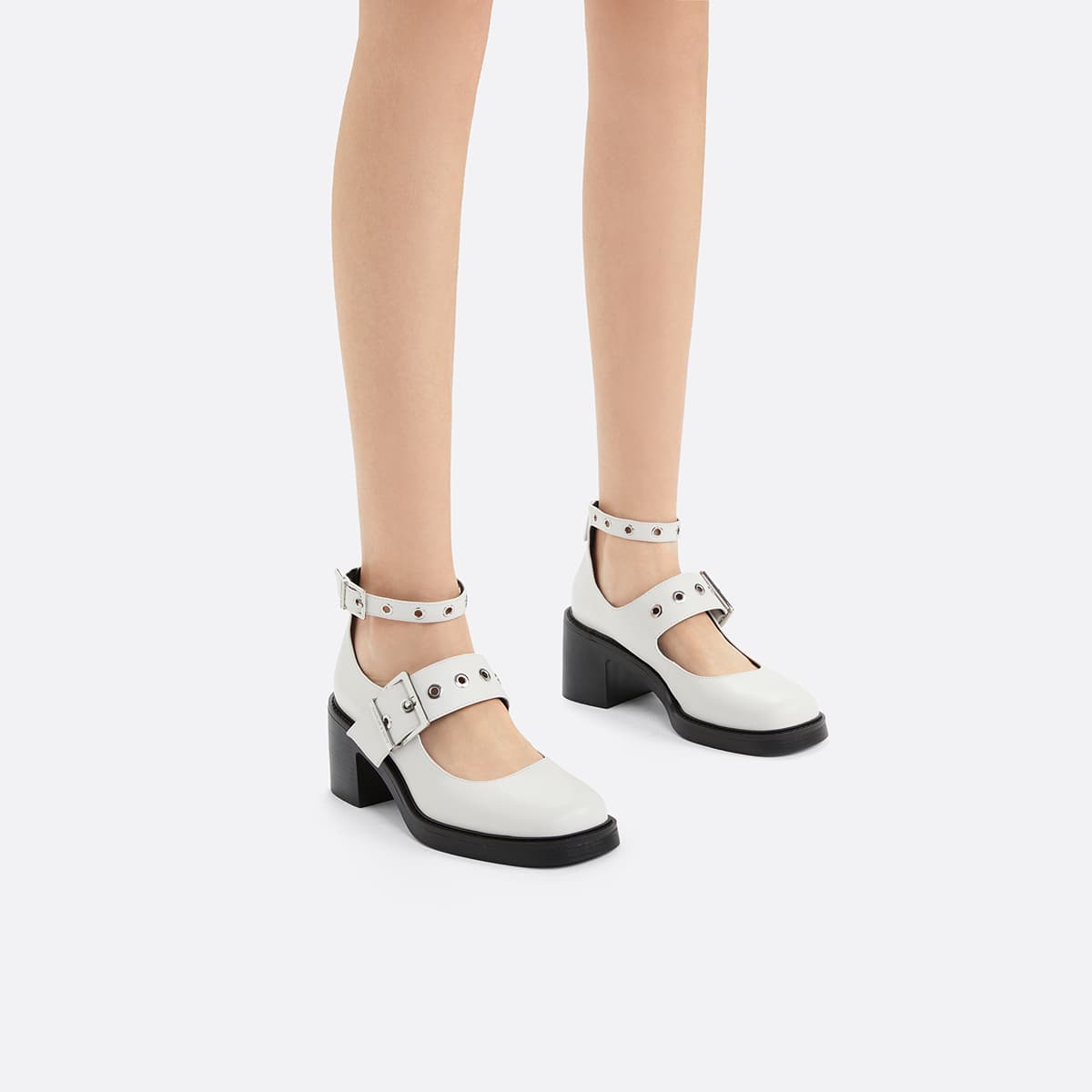 Тапочки CHARLESKEITH ck PU 6.8cm BlackWhite - изображение 4