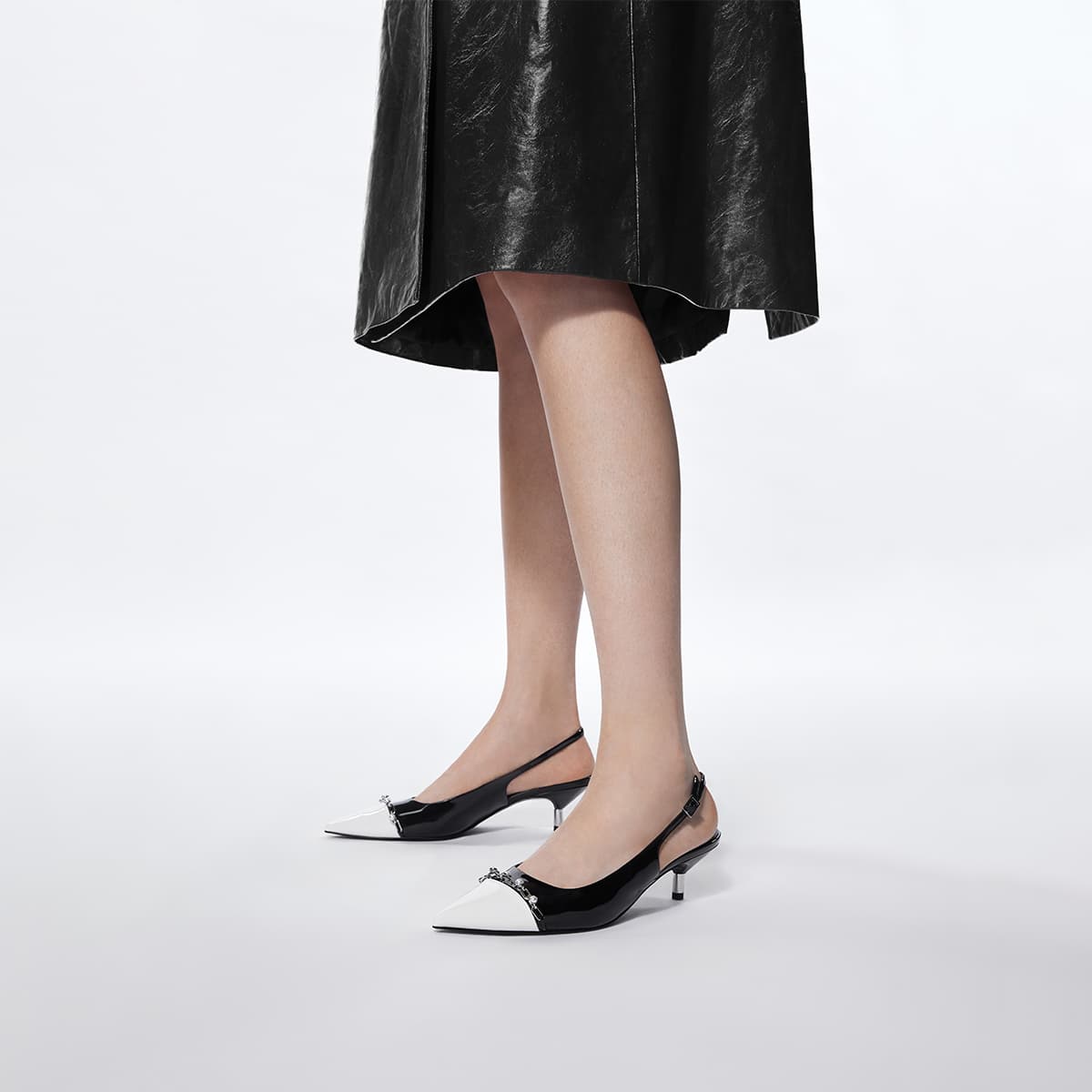 Туфли CHARLES KEITH ПУ (полиуретан) Узкий каблук Высокие каблуки Женские - изображение 11