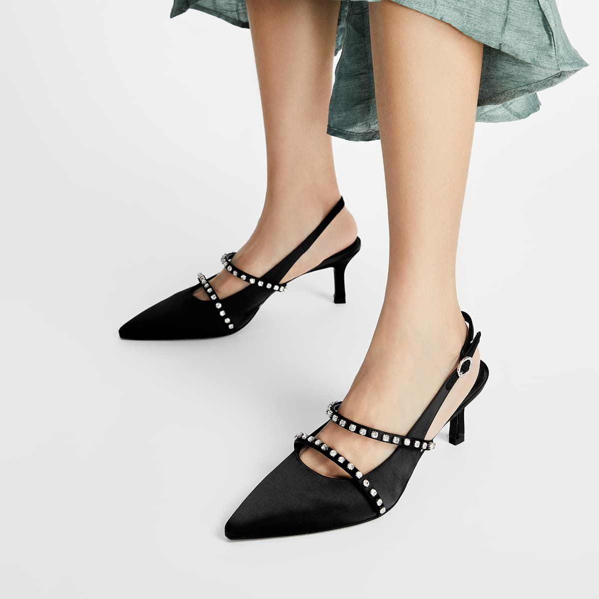 Шлёпанцы CHARLESKEITH ck 6.3cm BLACK TEXTUREDNudeLight Grey - изображение 4