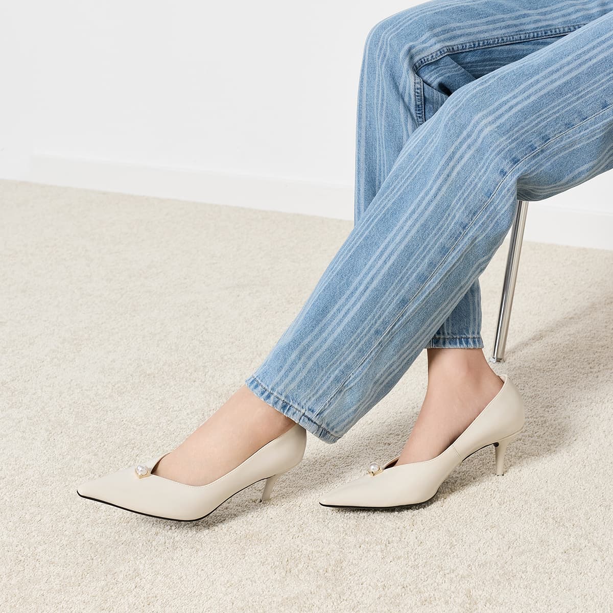 Туфли CHARLES KEITH Высокие каблуки Low Топ Женские - изображение 4