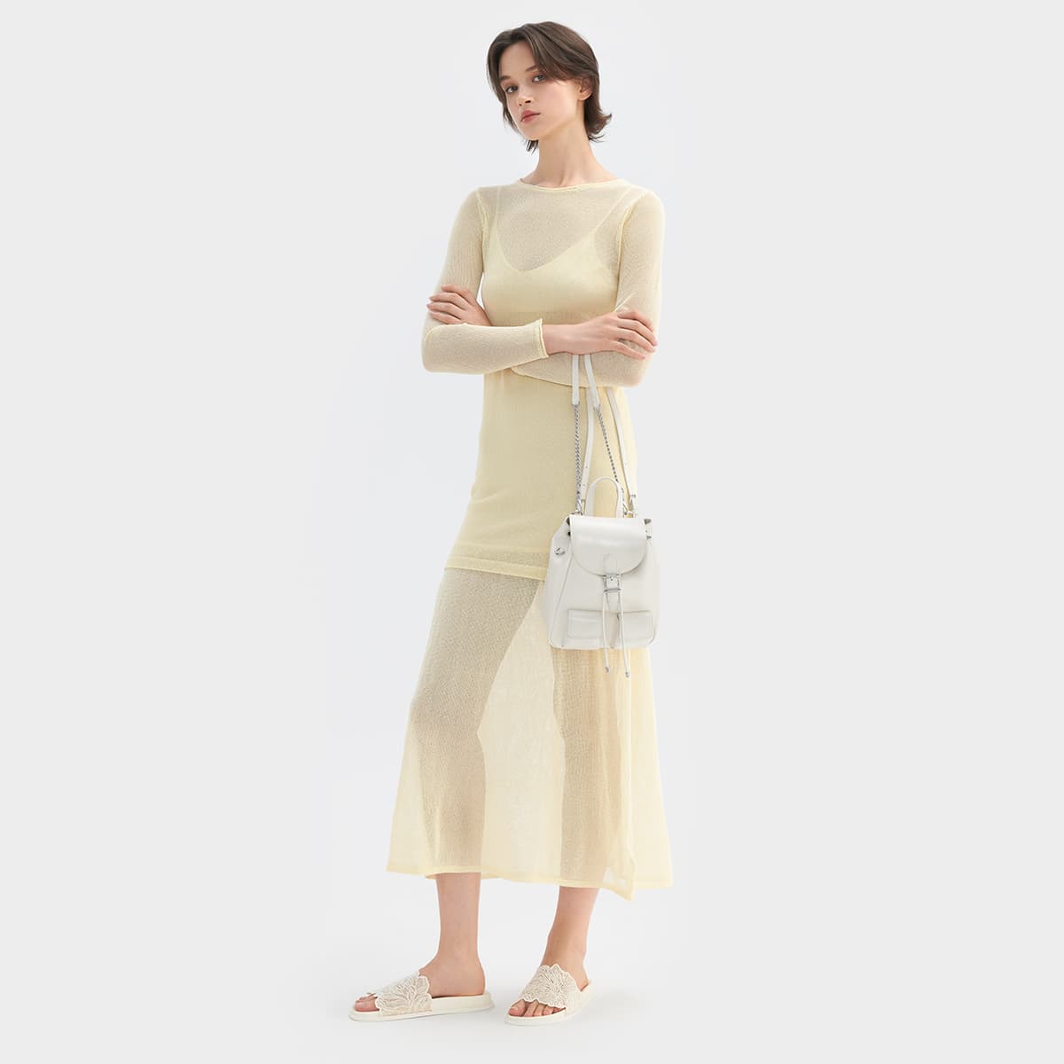 Рюкзак CHARLES&KEITH Винтажный минималистичный рюкзак из искусственной вощеной кожи средний размер женский многоцветный - изображение 5