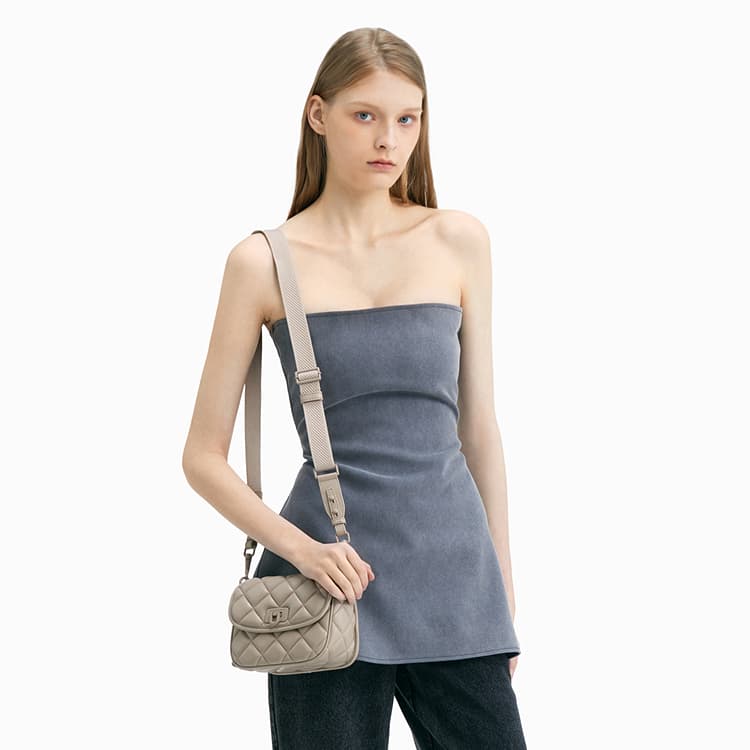Сумка через плечо CHARLESKEITH PU ck BlackCreamTaupe - изображение 4