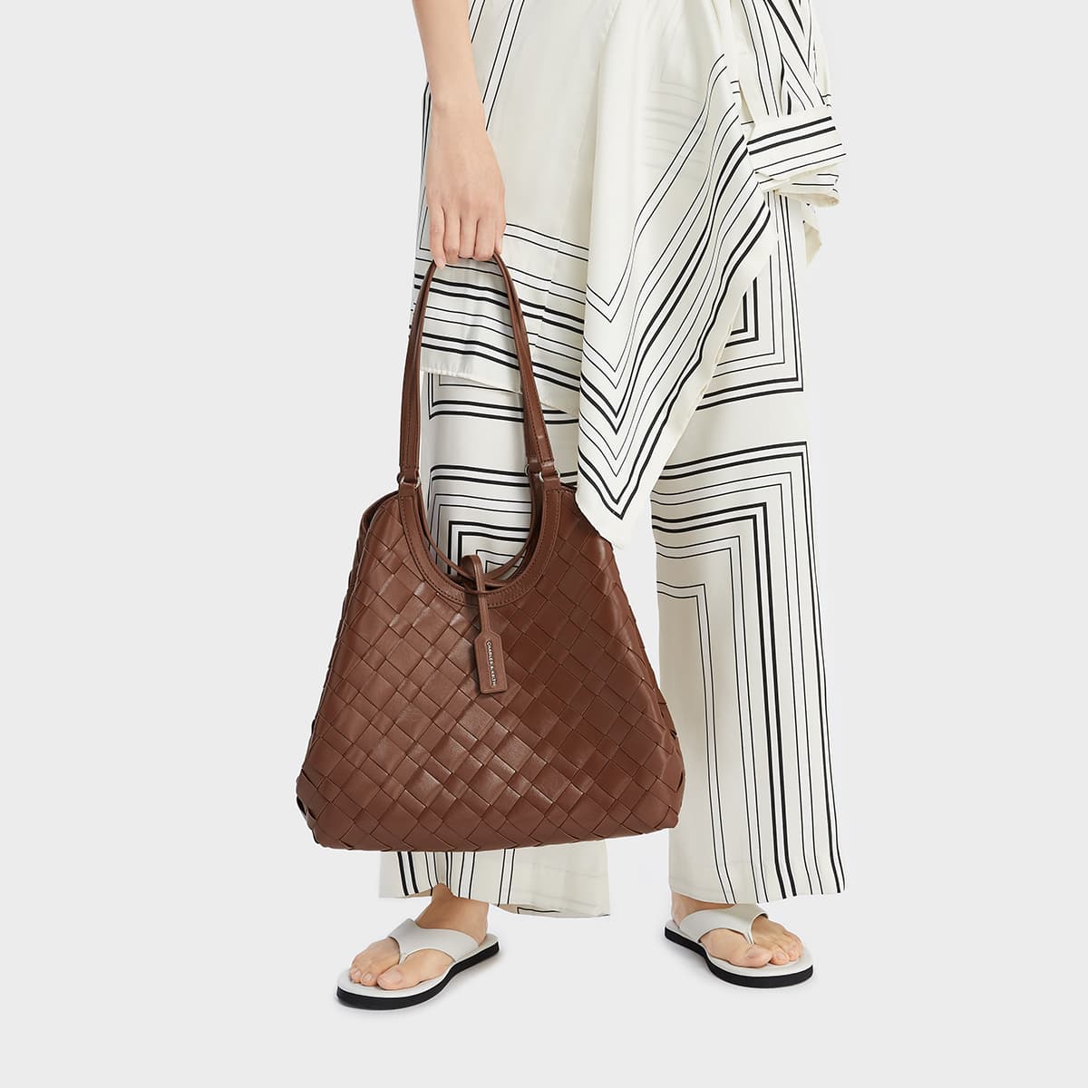 Мини-сумка CHARLES KEITH ПУ (полиуретан) Сумка на плечо Сумки через плечо Большой Женские Многоцветный - изображение 5