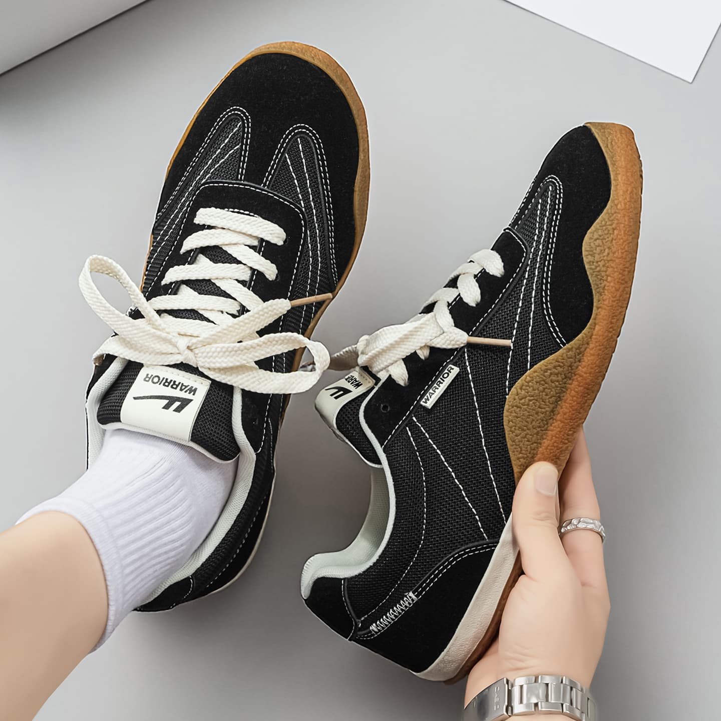Кроссовки Warrior Low Топ Немецкие армейские кроссовки Мужской Черный - изображение 7