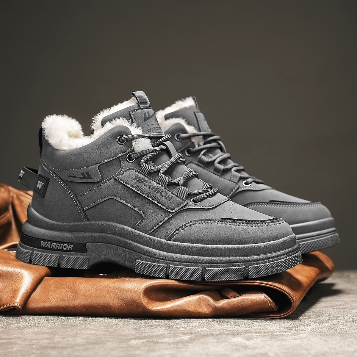 Кроссовки Warrior MID Топ Повседневная обувь Мужская Серый - изображение 5