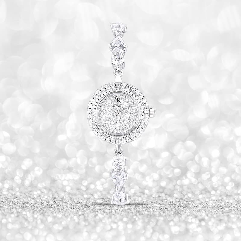 Механические часы CHARLOTTE RAFFAELLI· Radiant Collection Часы с полностью стразами и браслетом из ромашки блестящие - изображение 4