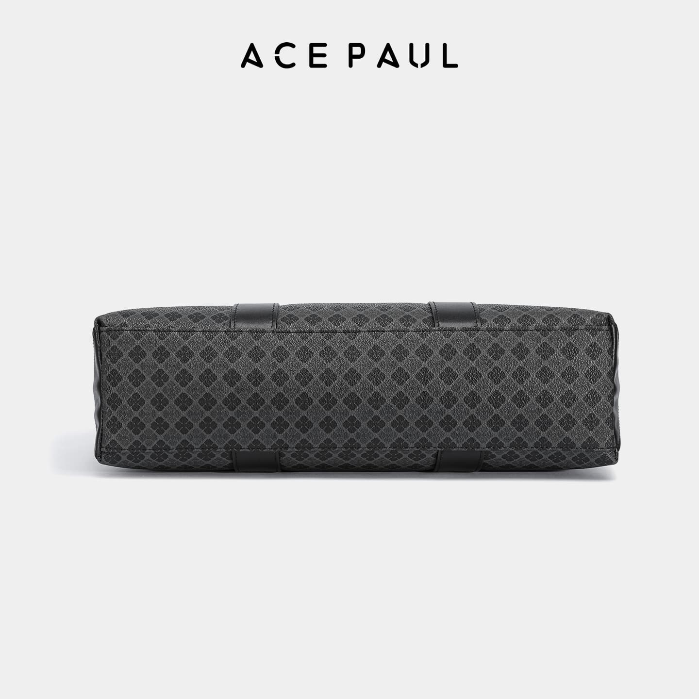 Сумка Ace Paul Лицевая коровья кожа Briefcase Сумки Унисекс Матовый черный - изображение 5