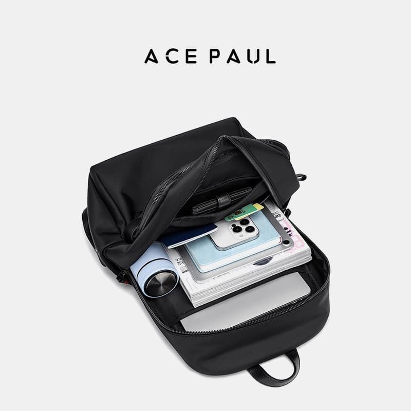 Рюкзак Ace Paul Деловой Формальный Оксфорд Рюкзак Большой Унисекс Обсидиан Черный - изображение 3