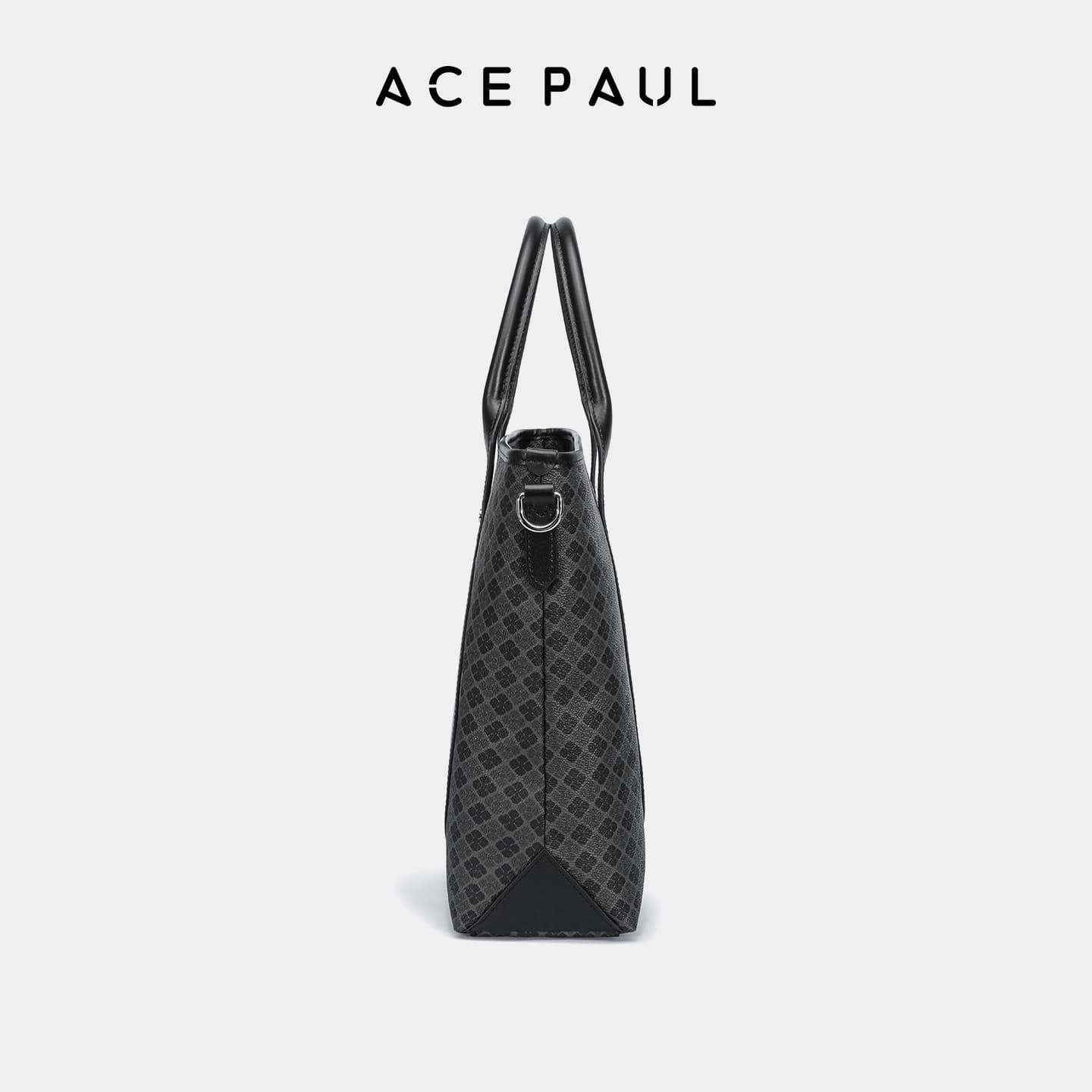 Сумка Ace Paul Лицевая коровья кожа Briefcase Сумки Унисекс Матовый черный - изображение 3