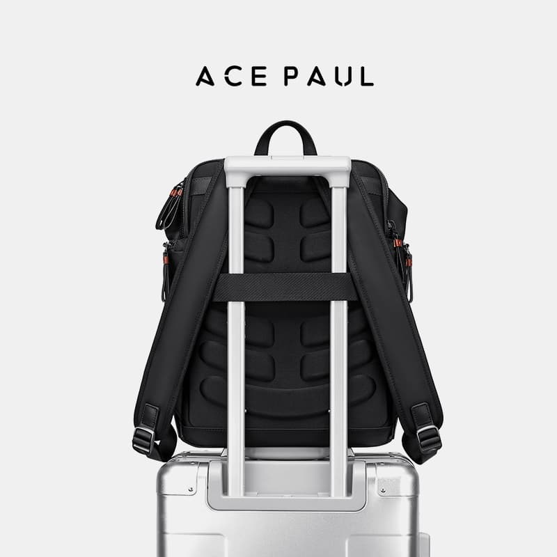 Рюкзак Ace Paul Деловой Формальный Оксфорд Рюкзак Большой Унисекс Обсидиан Черный - изображение 4